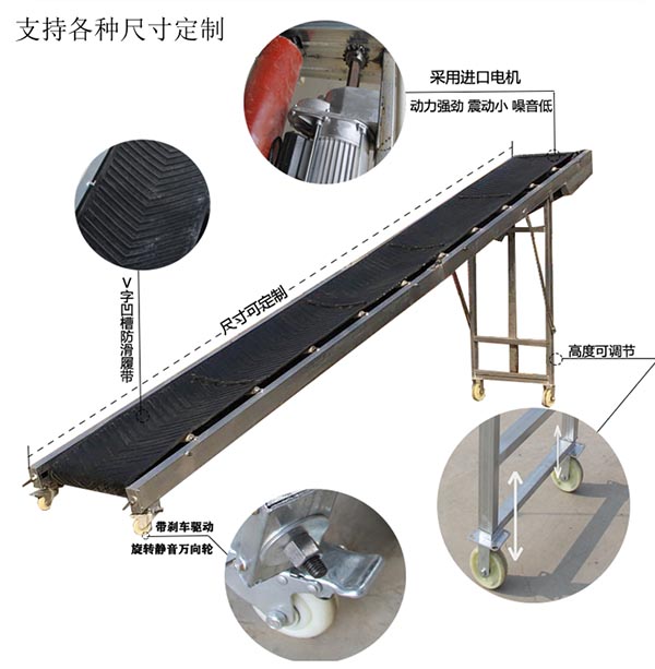折疊式糧食運輸皮帶機(jī)